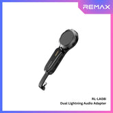 REMAX - RL-LA08i Finger Loop Dual Lightning Audio Adapter - Black